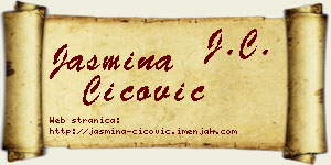 Jasmina Cicović vizit kartica